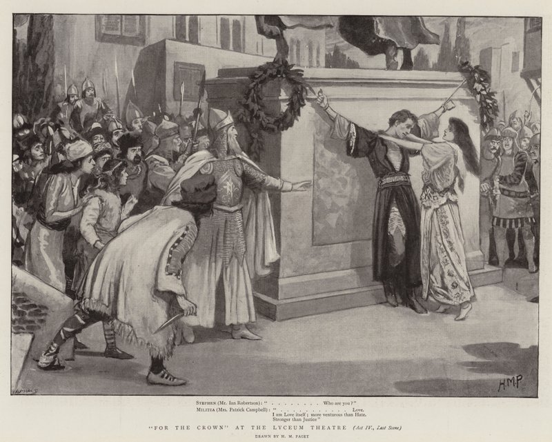 For the Crown på Lyceum Theatre, Akt IV, sidste scene af Henry Marriott Paget