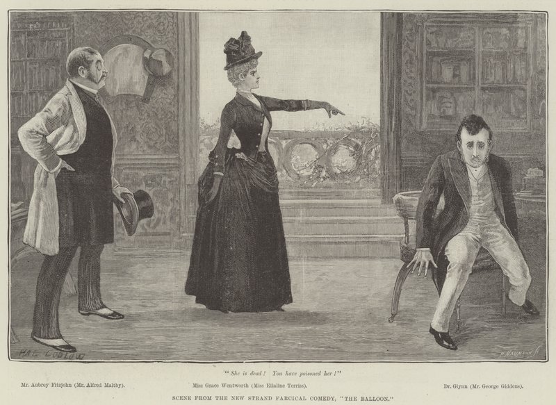 Scene fra New Strand Farcical Comedy, The Balloon af Henry Stephen Ludlow