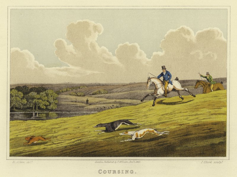Coursing (chromolitho) af Henry Thomas Alken
