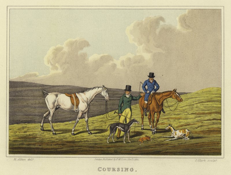 Coursing (chromolitho) af Henry Thomas Alken