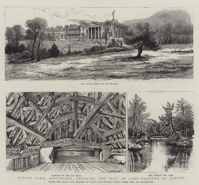Tatton Park, Knutsford, Cheshire, sæde for Lord Egerton of Tatton af Henry William Brewer