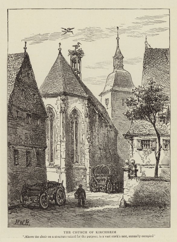 Kirken i Kirchheim af Henry William Brewer