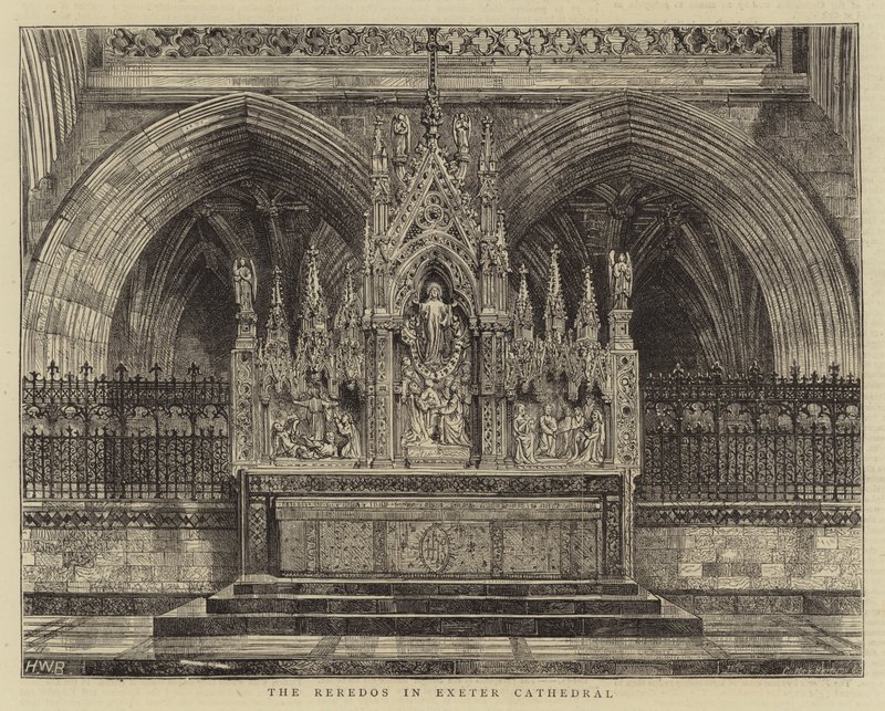 Reredos i Exeter Cathedral af Henry William Brewer