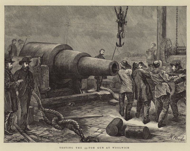 Test af 35-tons pistolen i Woolwich af Henry Woods