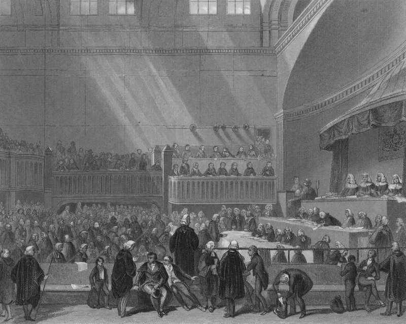 Retssagen mod den irske politiske leder, Daniel OConnell, i 1844 af Henry after Warren