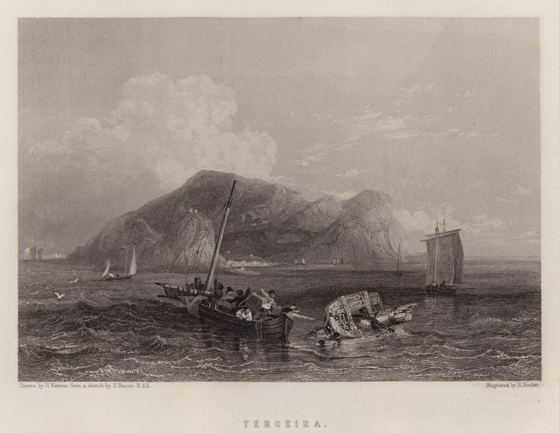 Tredje (farve litho) af Henry (after) Warren