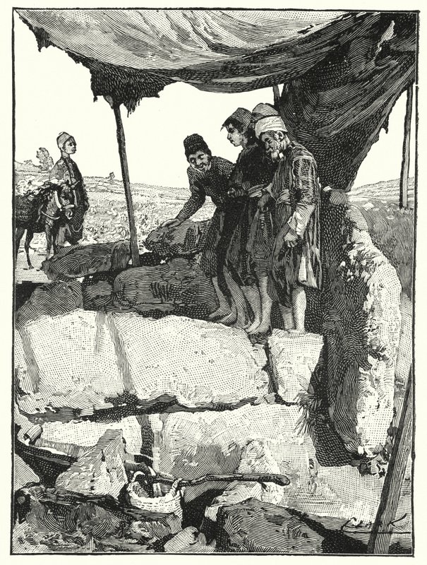 En vinpresse i Libanon (litho) af Henry Andrew Harper