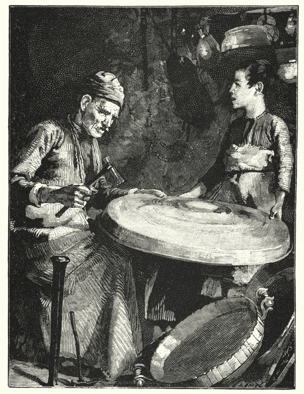 En østlig kobbersmed (litho) af Henry Andrew Harper