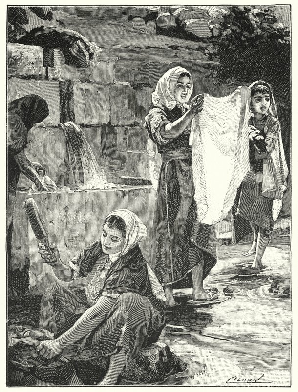 Springvand ved Lifta i Samaria (litho) af Henry Andrew Harper