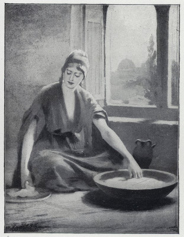 Sætte surdej i mel (litho) af Henry Andrew Harper