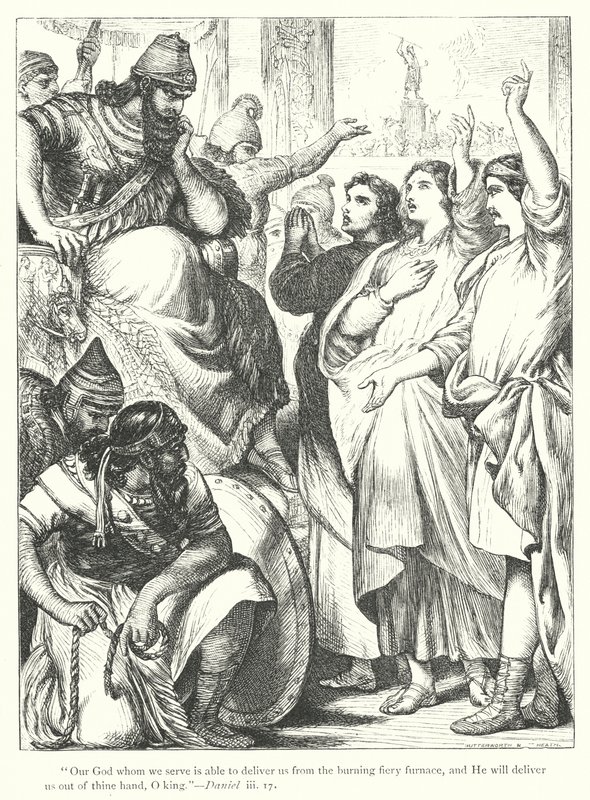 The Fiery Furnace (gravering) af Henry Courtney (after) Selous