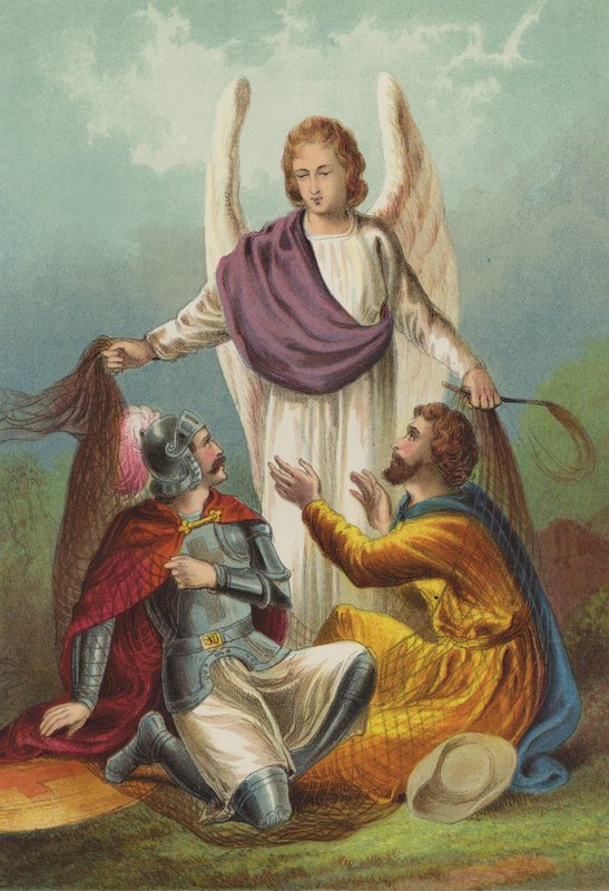Flugten fra nettet (chromolitho) af Henry Courtney Selous