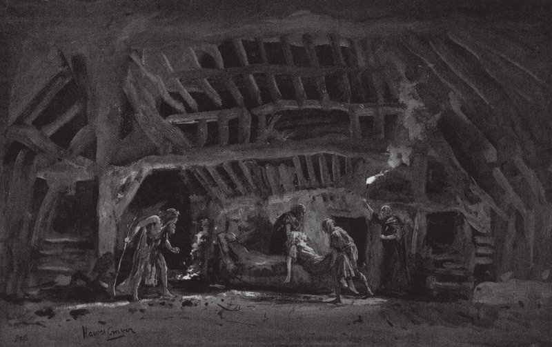 Scene fra Kong Lear (litografi) af Henry Hawes Craven Green