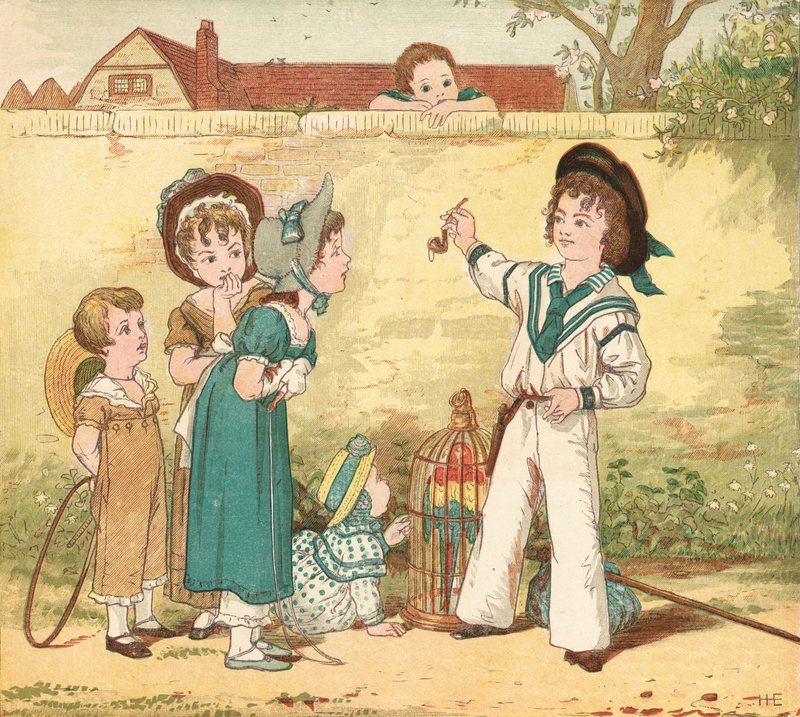 Søfarende mennesker (farve litho) af Henry Hetherington Emmerson