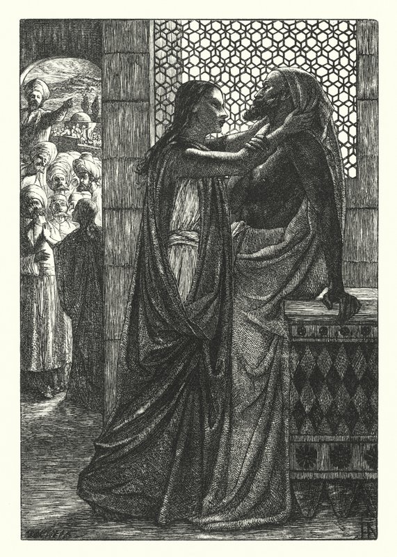 The Dead Man of Bethany (gravering) af Henry Hugh Armstead
