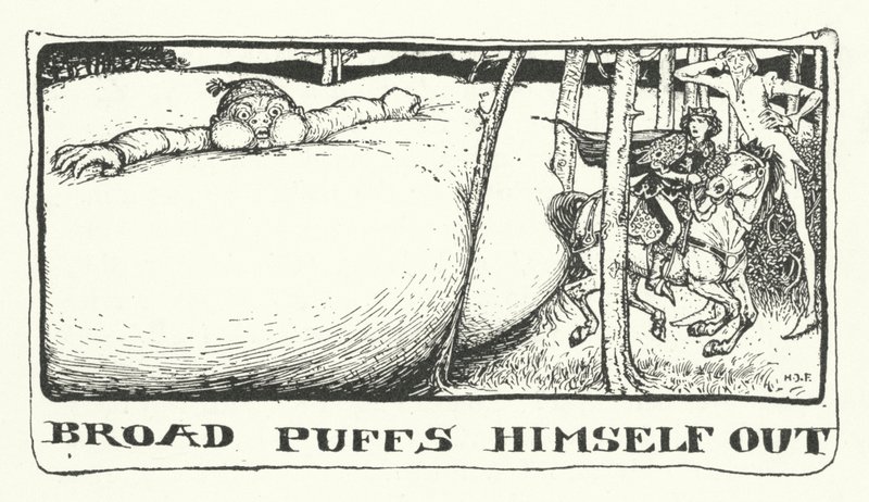 Broad puster sig selv ud (gravering) af Henry Justice Ford