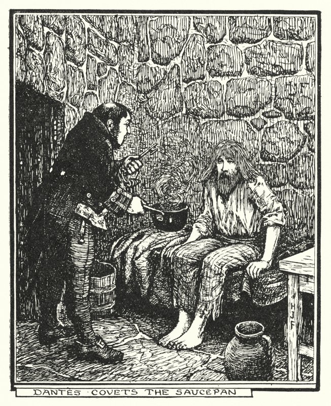 Dantes begærer gryden (litho) af Henry Justice Ford