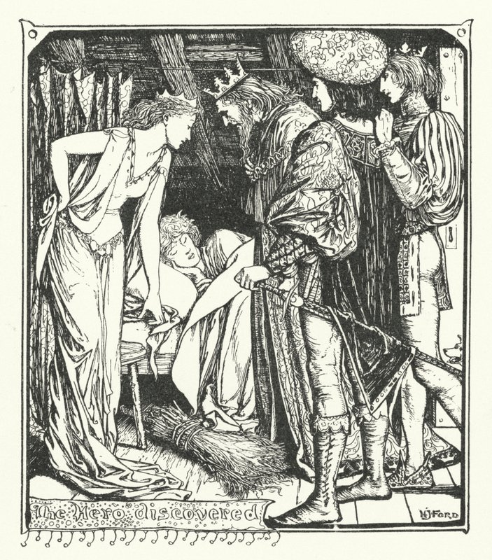 The Hero Discovered (gravering) af Henry Justice Ford