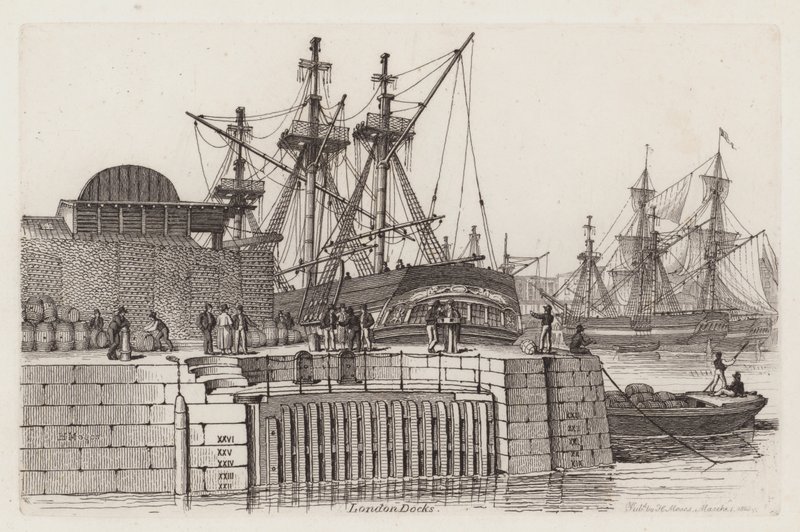 London Docks af Henry Moses