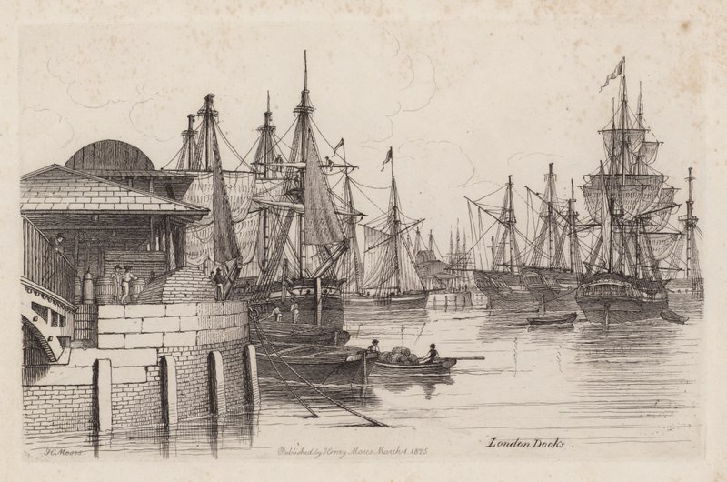 London Docks af Henry Moses