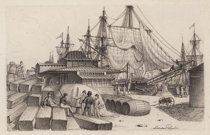 London Docks af Henry Moses