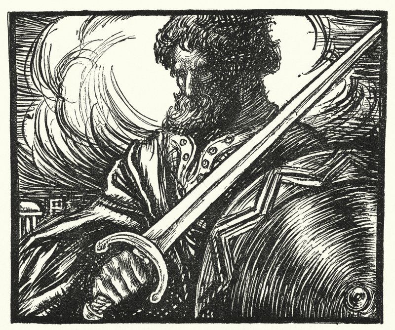 Matthew Arnold digt: Alaric at Rom (gravering) af Henry Ospovat