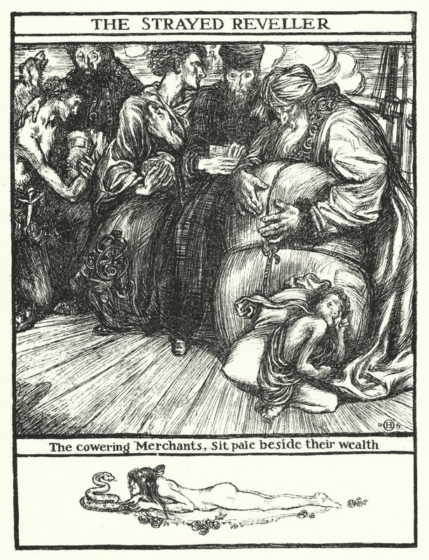 Matthew Arnold digt: The Strayed Reveler (gravering) af Henry Ospovat