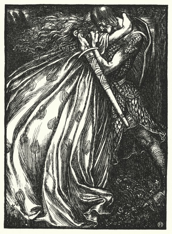 Matthew Arnold digt: Tristram og Iseult (gravering) af Henry Ospovat