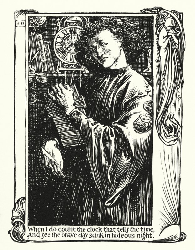 Shakespeares sonetter, sonet XII (litho) af Henry Ospovat