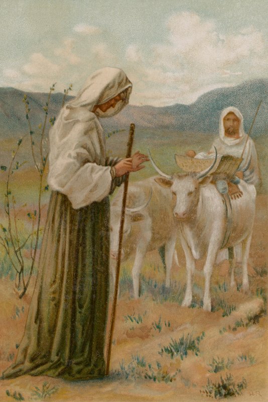 Hannah og Samuel (chromolitho) af Henry Ryland