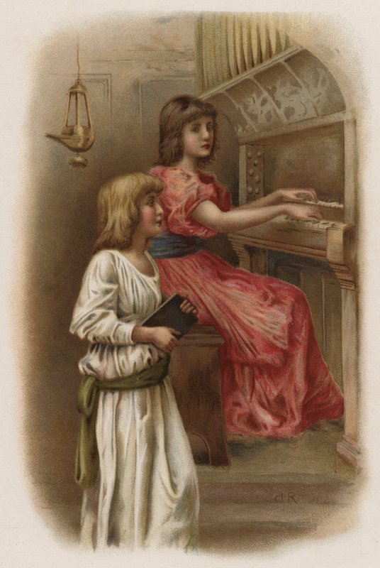 Morgensalme (farve litho) af Henry Ryland