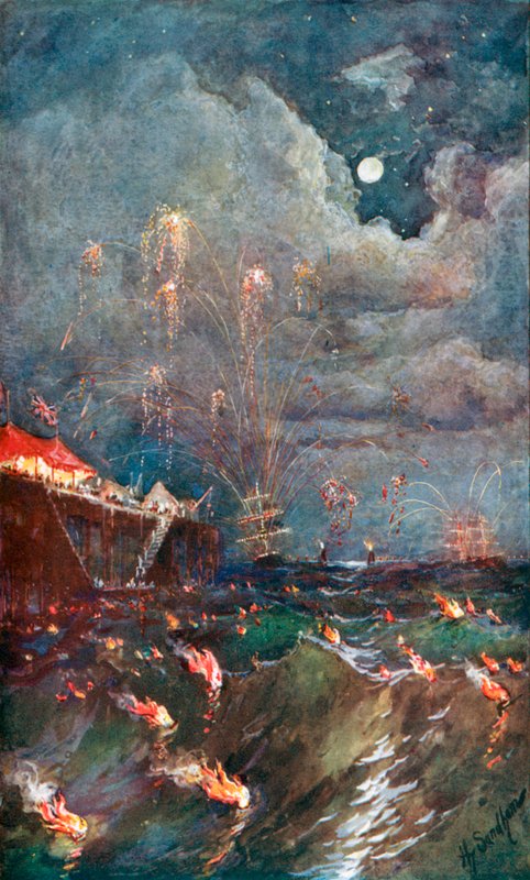 Brændingens belysning ved Madras af Henry Sandham