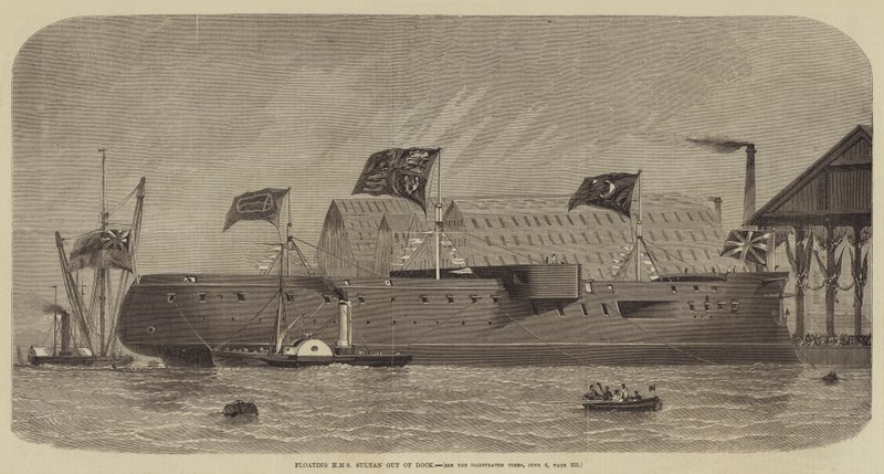 Flydende HMS Sultan ud af Dock af Henry Spernon Tozer