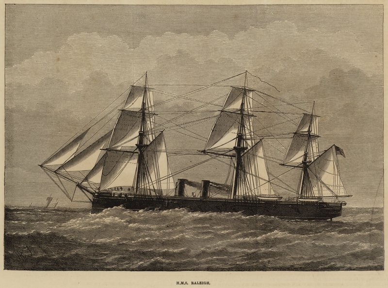 HMS Raleigh af Henry Spernon Tozer
