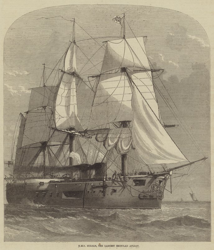 HMS Sultan, den største jernbeklædte flydende af Henry Spernon Tozer