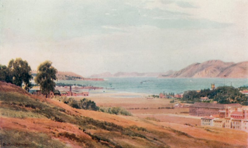 Den gyldne port (farve litho) af Henry Sutton Palmer