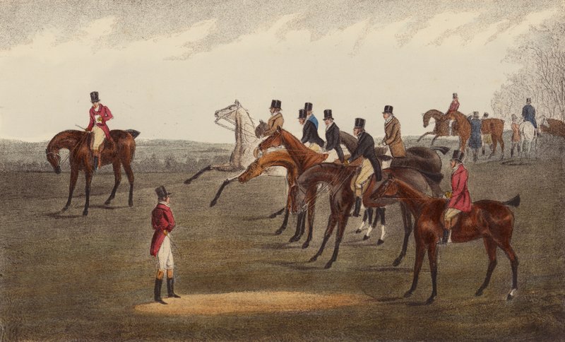 The Start, Grand Leicester Steeple-Chase af Henry Thomas (after) Alken