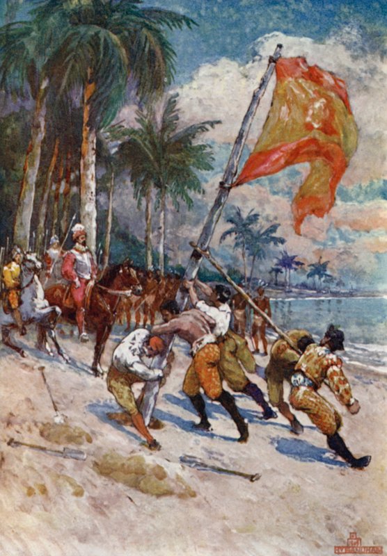 Det spanske flag i Florida af Henry after Sandham