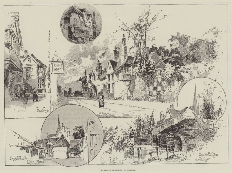 Vandrende skitser, Salisbury af Herbert Railton