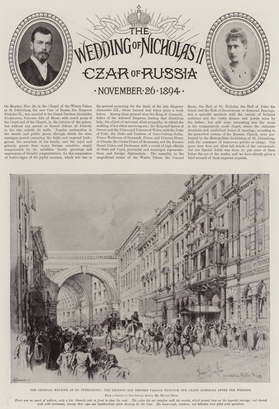 Brylluppet af Nicholas II, zar af Rusland af Herbert Railton