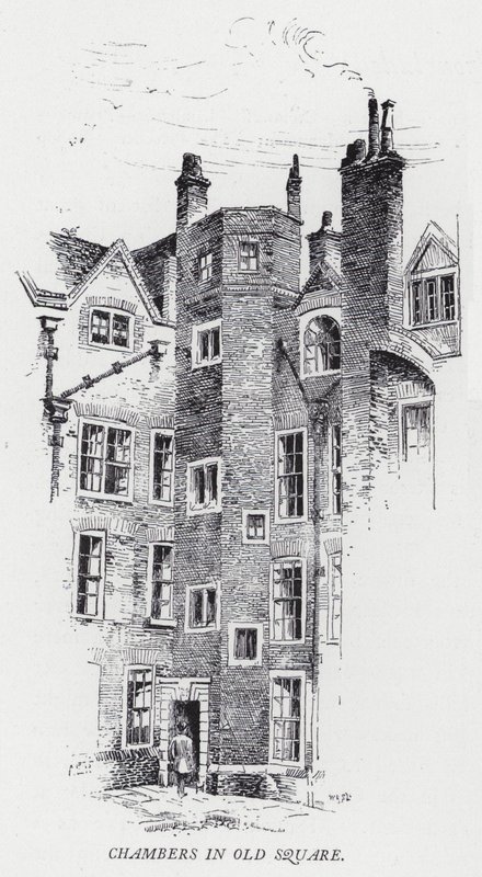 Kamre på den gamle plads (gravering) af Herbert (after) Railton