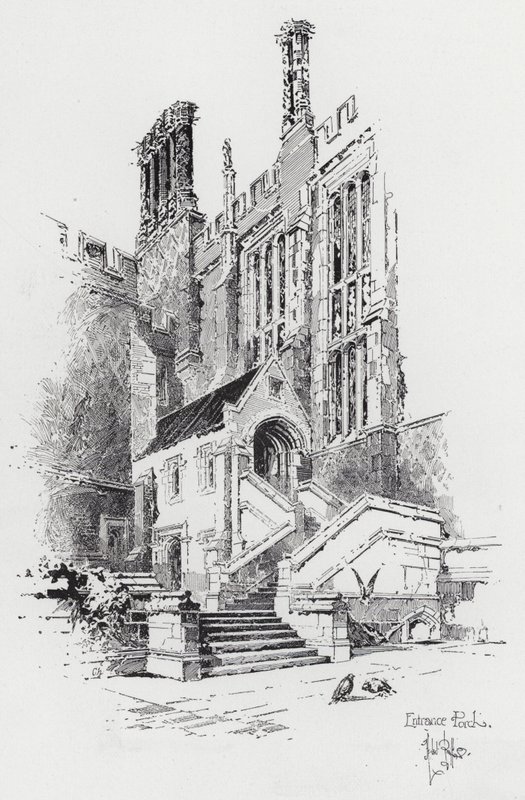 Entré veranda (gravering) af Herbert (after) Railton