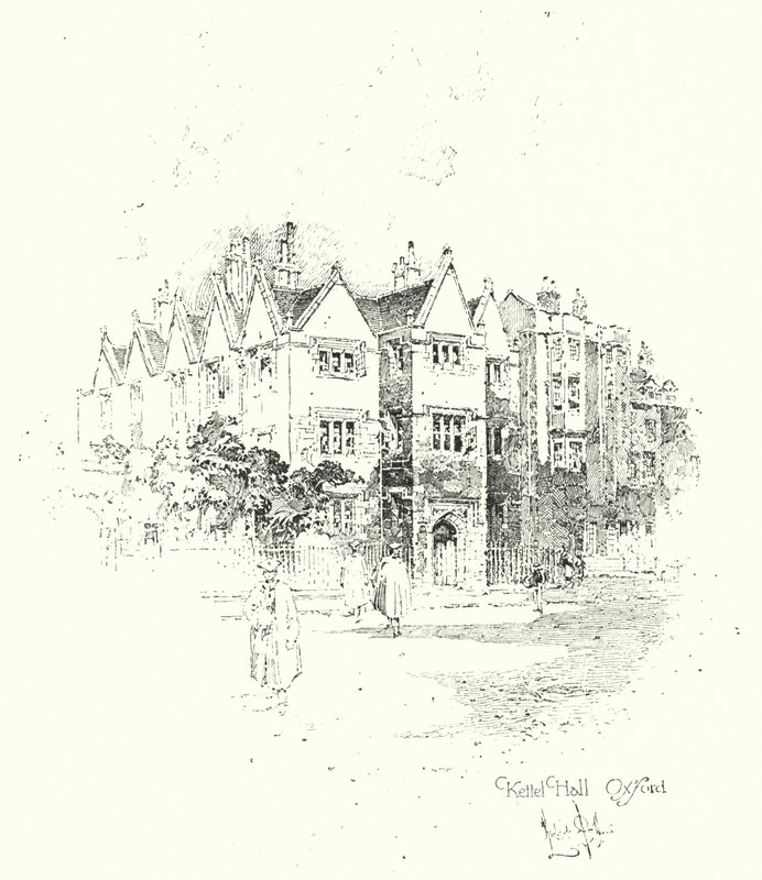Kettel Hall, Oxford (litho) af Herbert (after) Railton