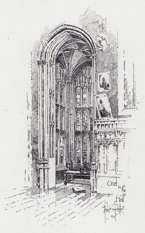 Oriel i hallen (gravering) af Herbert (after) Railton