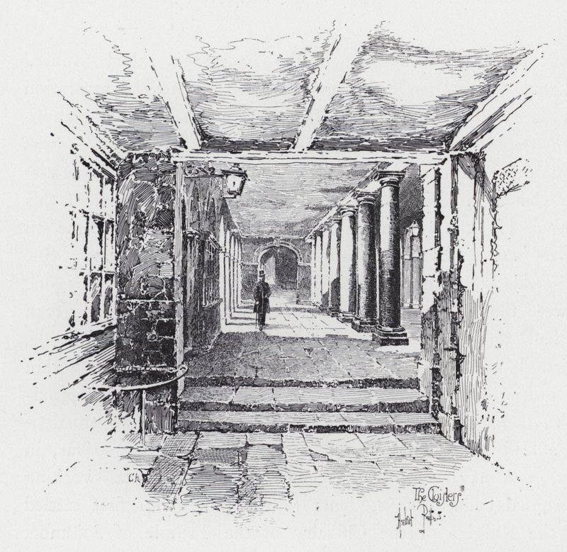 The Cloisters (gravering) af Herbert (after) Railton