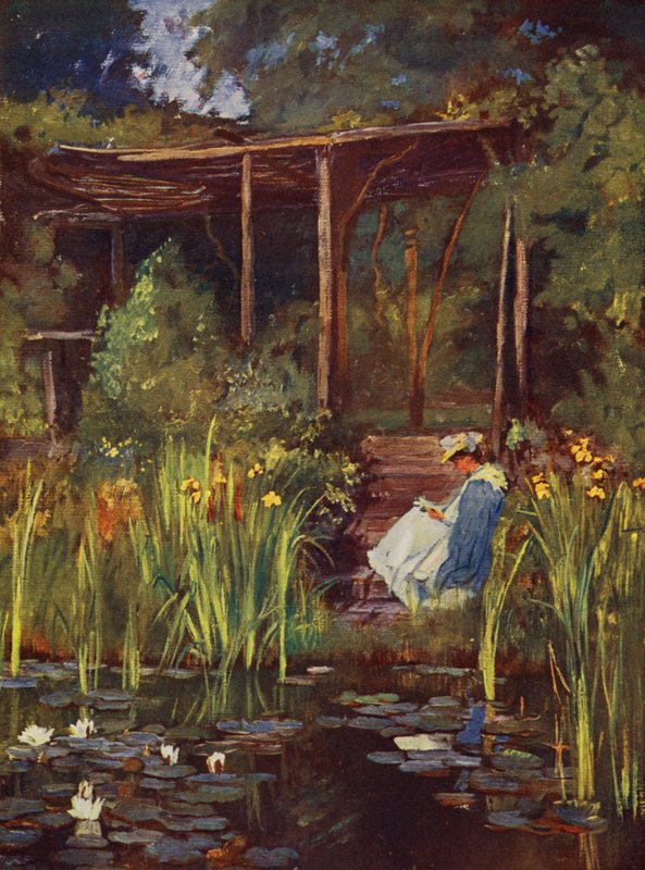 En vandhave (farvelitografi) af Herbert Arnould Olivier