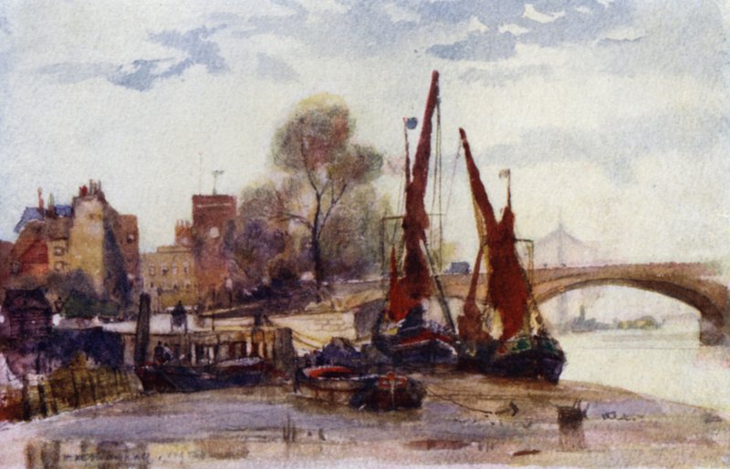 Chelsea Staith (farve litho) af Herbert Menzies (after) Marshall