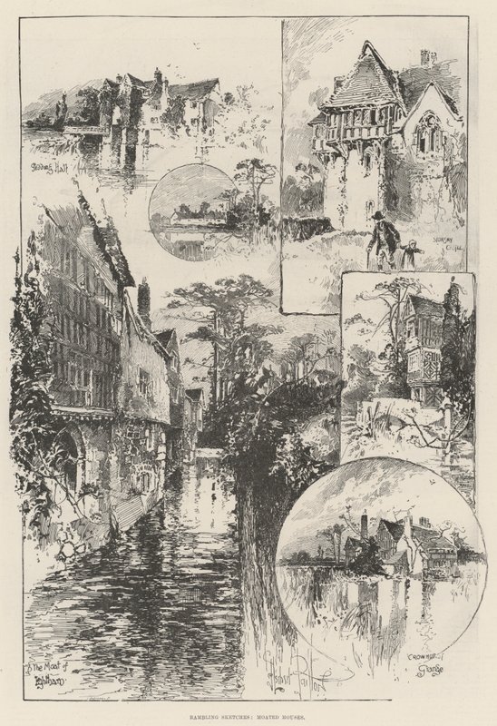 Vandrende skitser, Moated Houses af Herbert Railton