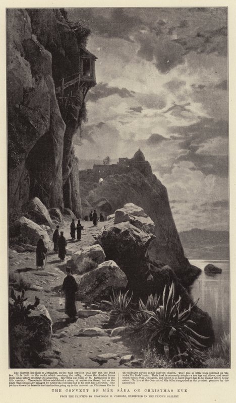 Klosteret Mar Saba juleaften af Hermann David Salomon Corrodi