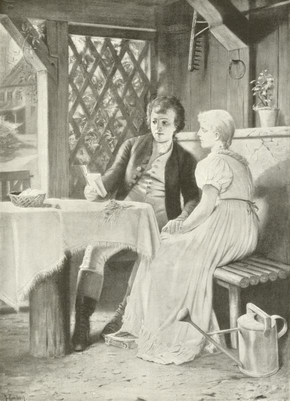 Goethe og Frederike (gravering) af Hermann Kaulbach